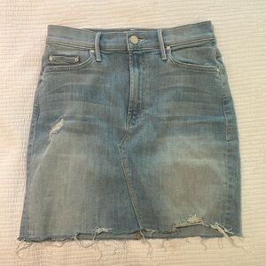 Mother Jean skirt, light wash